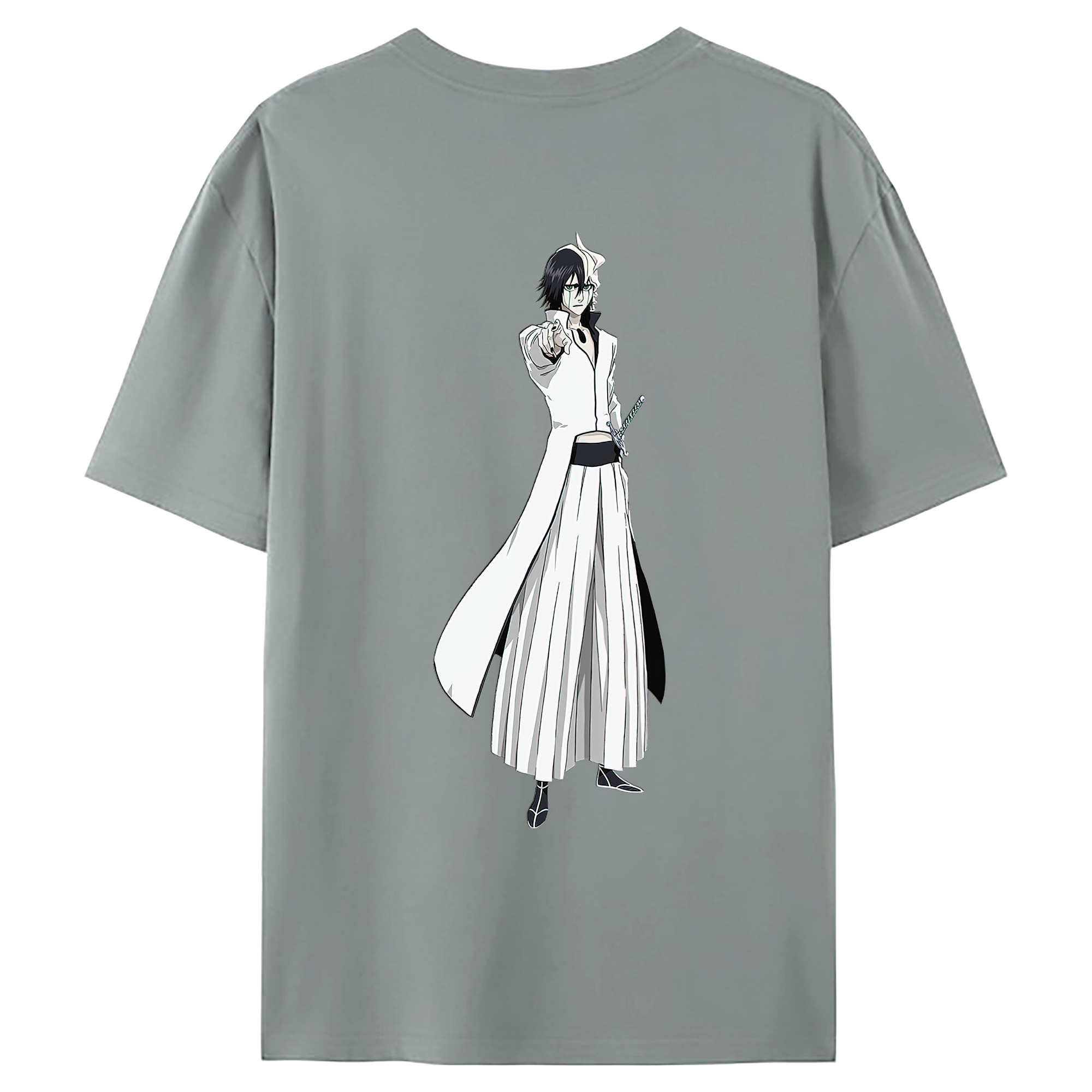 （画像用） ブリーチ ウルキオラ·シファー BLEACH Ulquiorra cifer 綿100％ メンズ半袖Tシャツ（バックプリント） 通気性